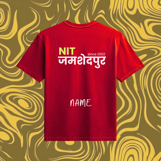 NITJSR Signature Oversized Tee — Crimson Red Edition 🔴