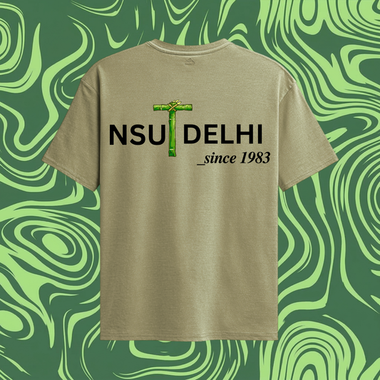 NSUT Signature Oversized Tee — Sand Edition 🌿