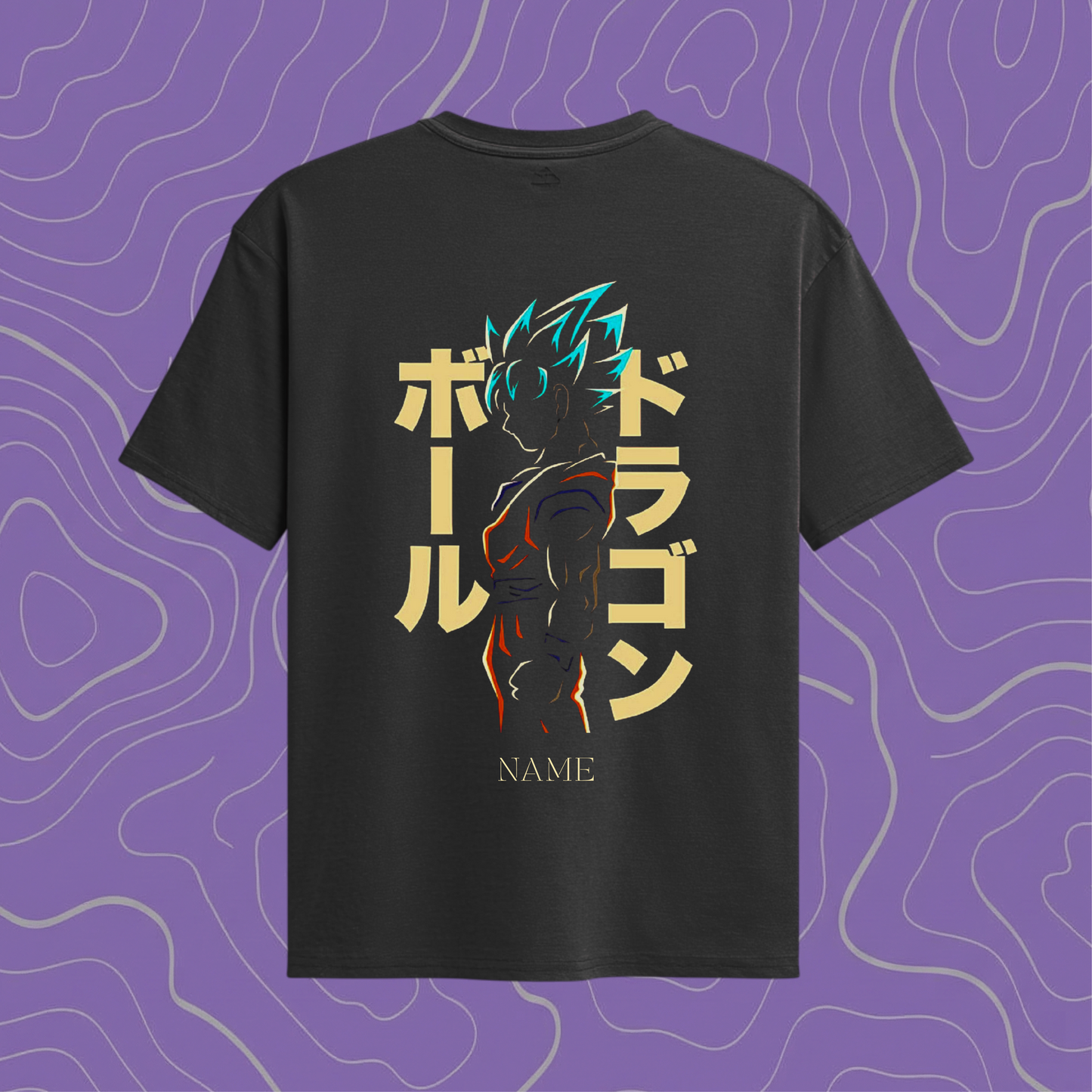 GOKU Anime Print Custom Name Oversized tee ❤️🔥💥