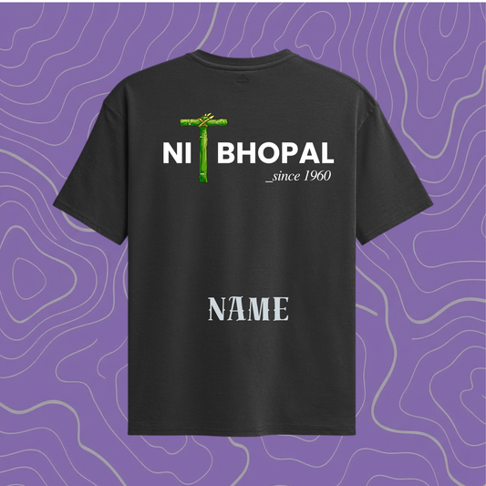 NIT BHOPAL Customizable Oversized Tee — Midnight Black🖤