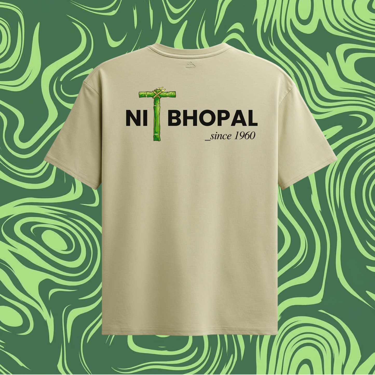 NIT BHOPAL Customizable Oversized Tee — Sand Beige🌿
