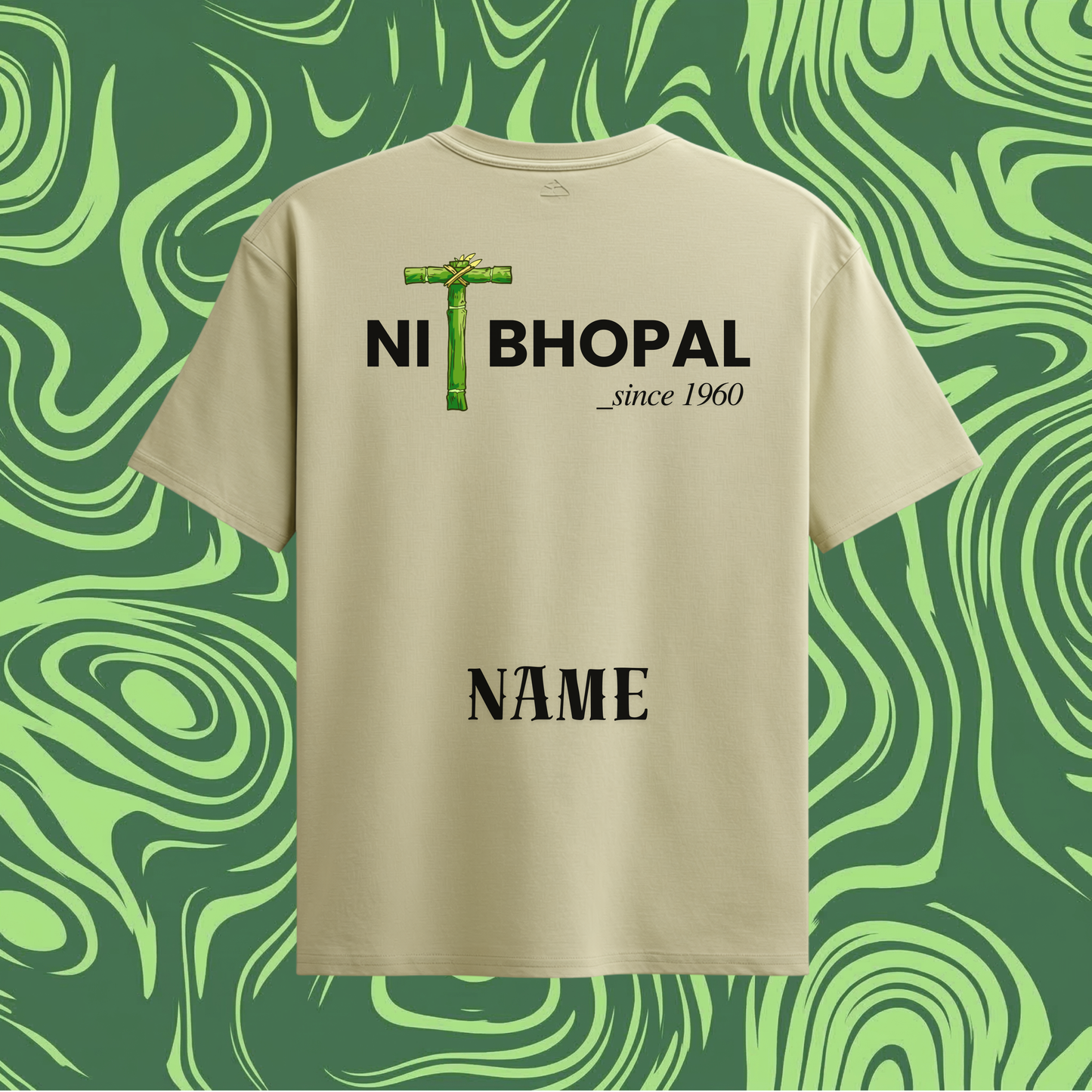 NIT BHOPAL Customizable Oversized Tee — Sand Beige🌿