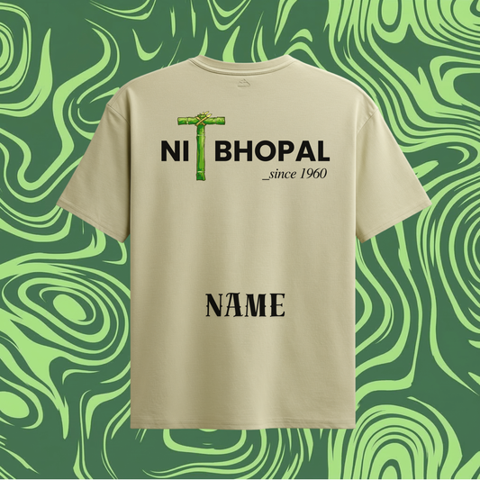 NIT BHOPAL Customizable Oversized Tee — Sand Beige🌿