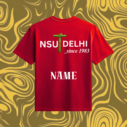 NSUT Signature Oversized Tee — Crimson Red Edition 🔴