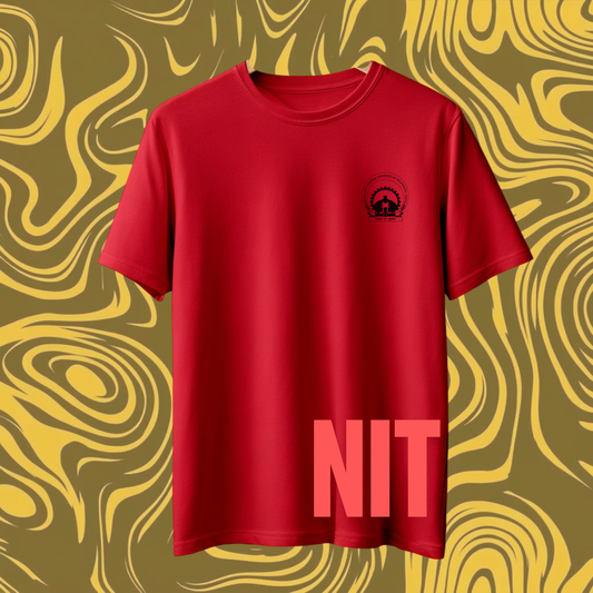 NIT BHOPAL Customizable Oversized Tee — Crimson Red🔴