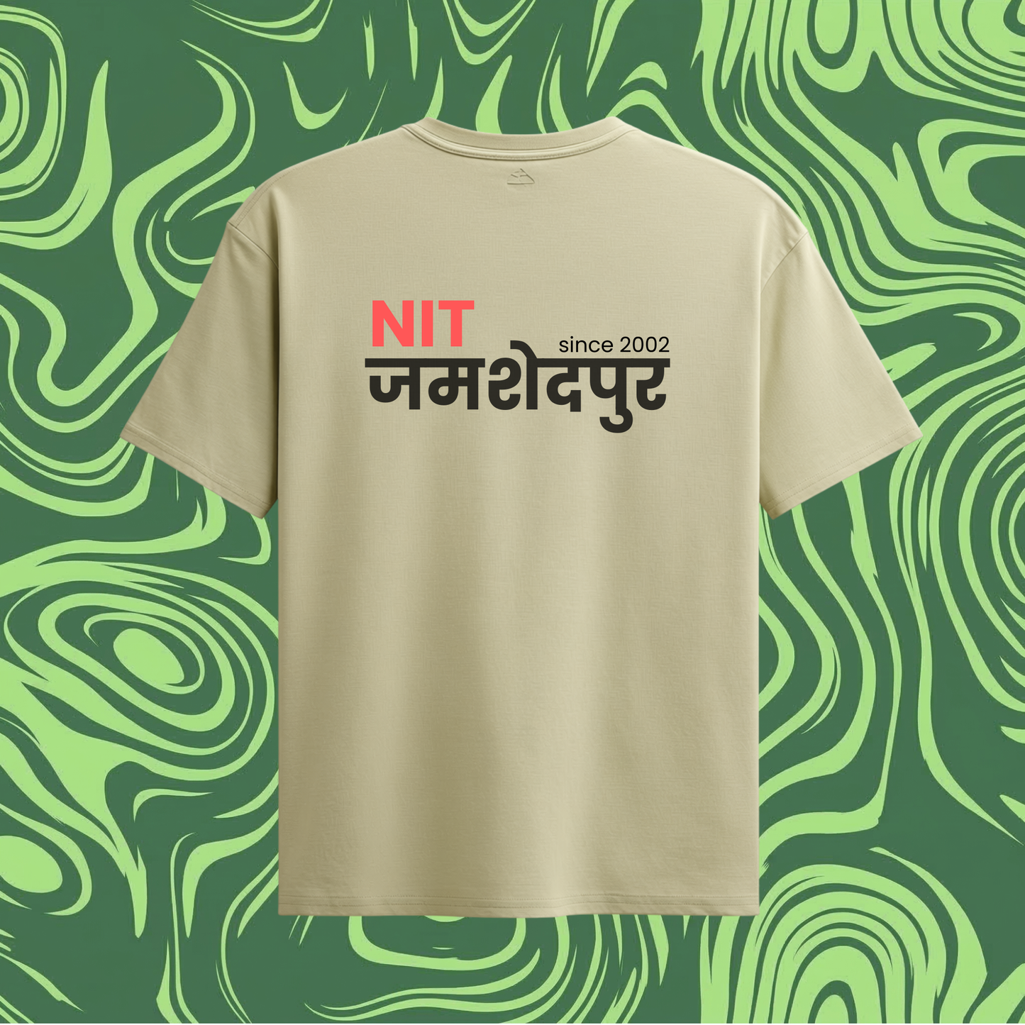 NITJSR Signature Oversized Tee customizable — Sand Beige🍂