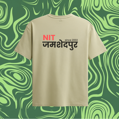 NITJSR Signature Oversized Tee customizable — Sand Beige🍂