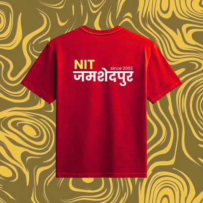 NITJSR Signature Oversized Tee — Crimson Red Edition 🔴
