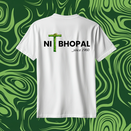 NIT BHOPAL Customizable Oversized Tee — White⚪
