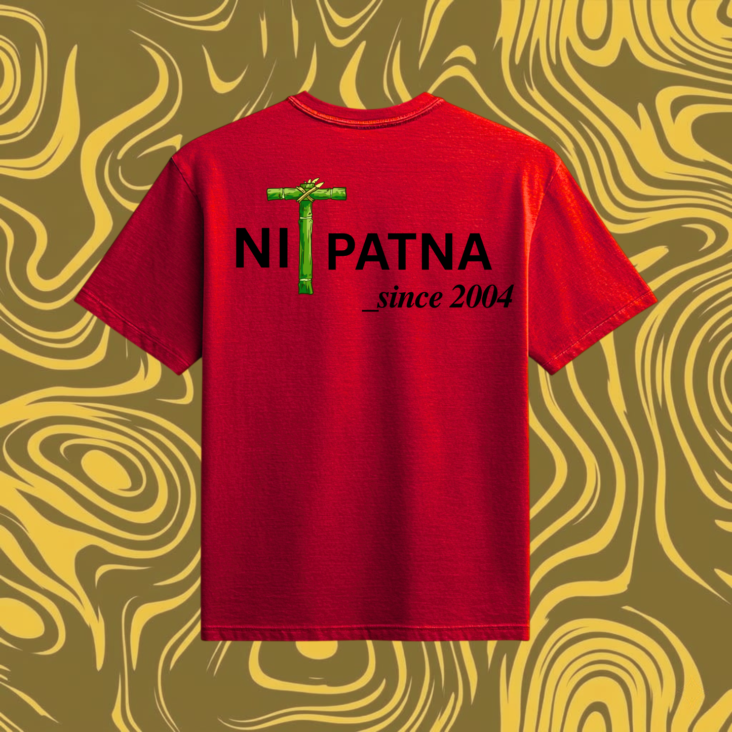 🔴NIT PATNA Crimson Red Oversized Tee — 240GSM