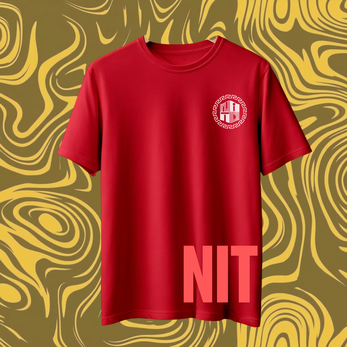 NIT Delhi Customizable Oversized Tee Hindi Style —  Crimson Red🔥❤️