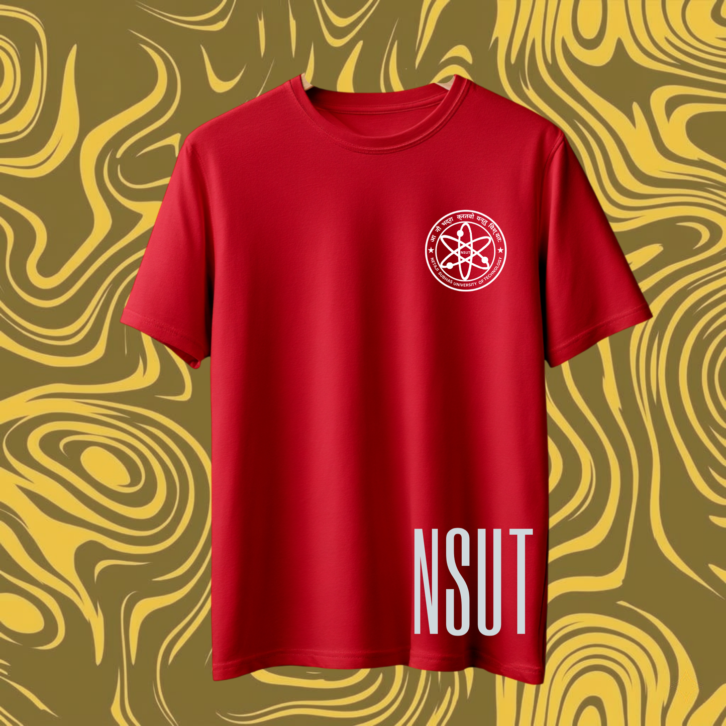 NSUT Signature Oversized Tee — Crimson Red Edition 🔴