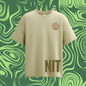 NIT Silchar Customizable Oversized Bamboo print tee🌿 — Sand Beige🍂