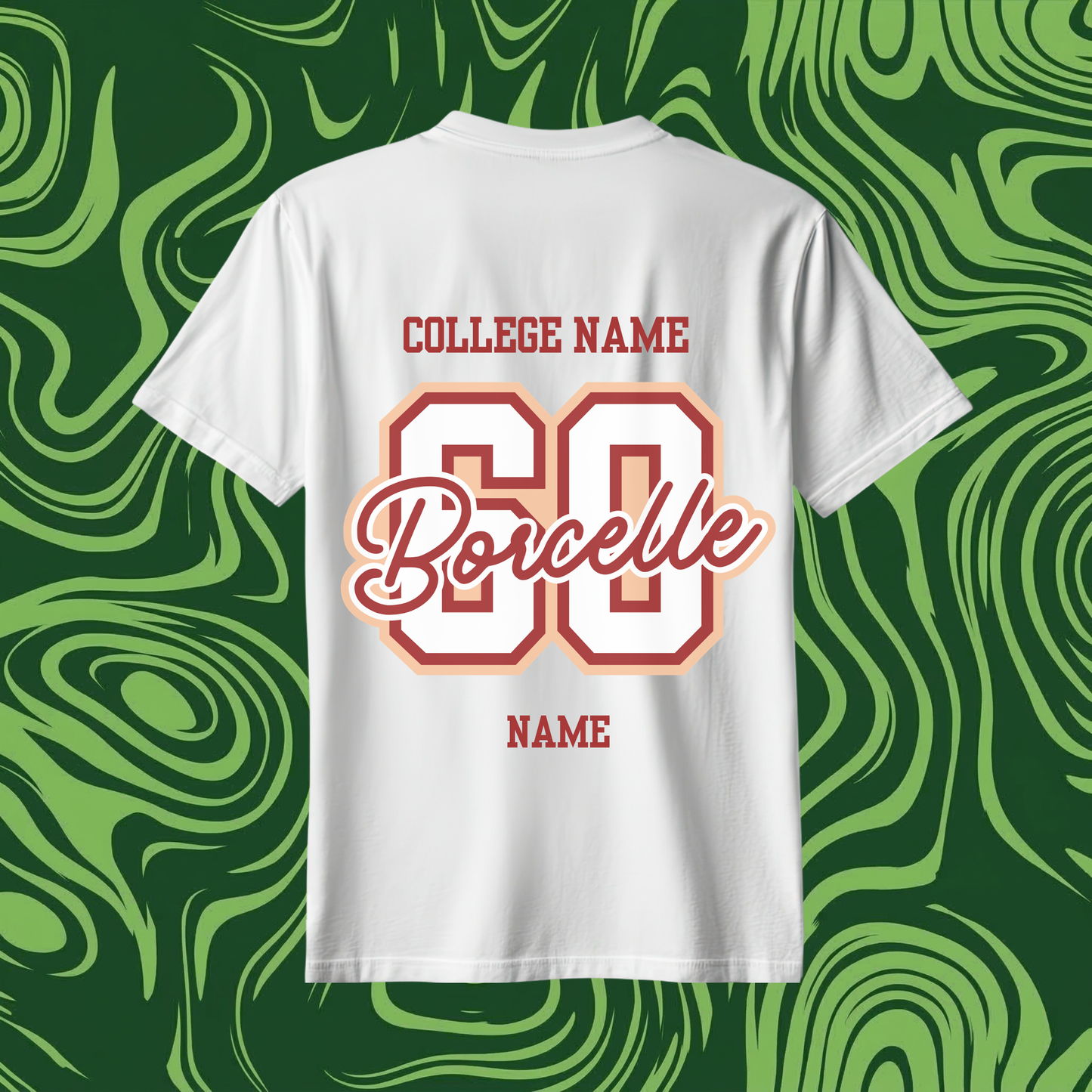 Custom College Name Borcelle Oversized Tee🐼