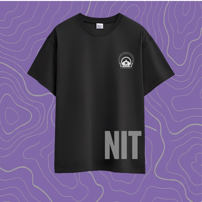 NIT BHOPAL Customizable Oversized Tee — Midnight Black🖤