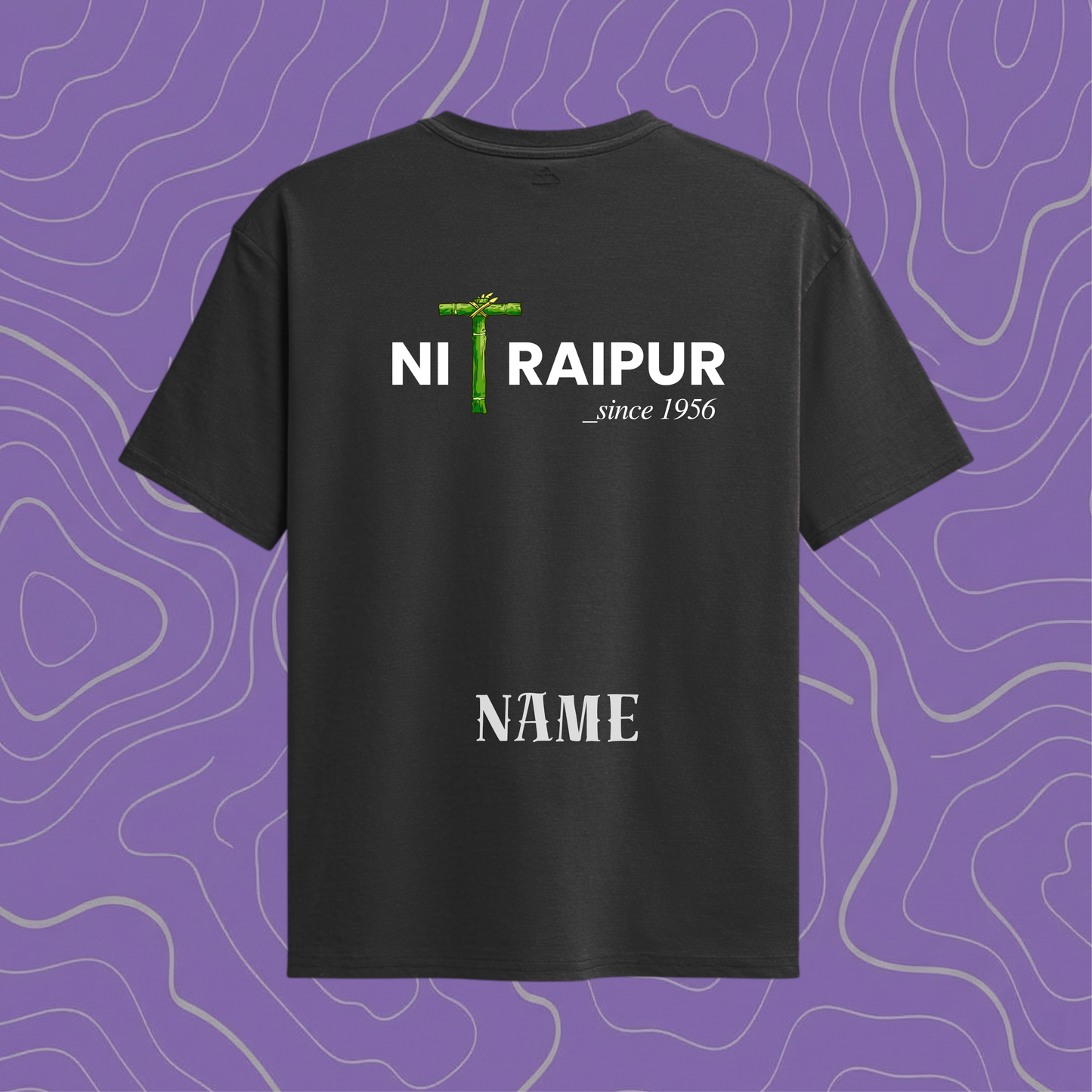 NIT Raipur Custom Name Oversized Tee 🥷🔥