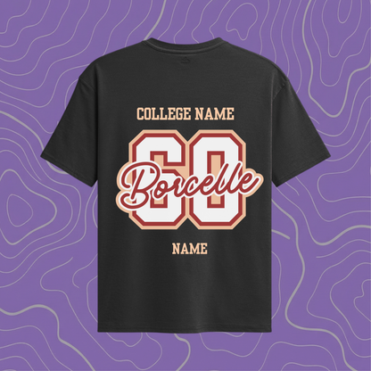 Custom College Name Borcelle Oversized Tee🐼