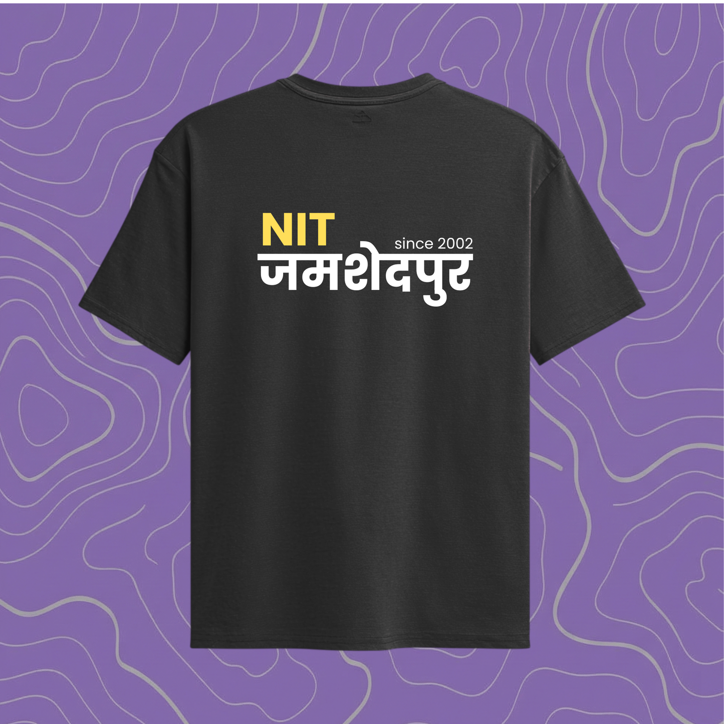 Customized NITJSR Signature Oversized Tee — Midnight black🖤