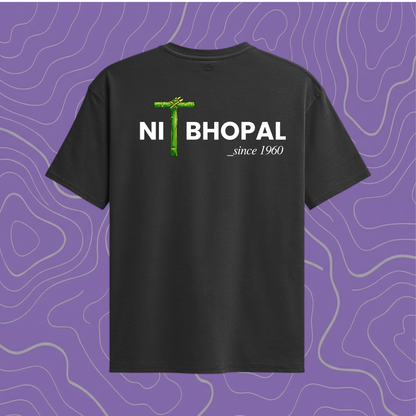 NIT BHOPAL Customizable Oversized Tee — Midnight Black🖤