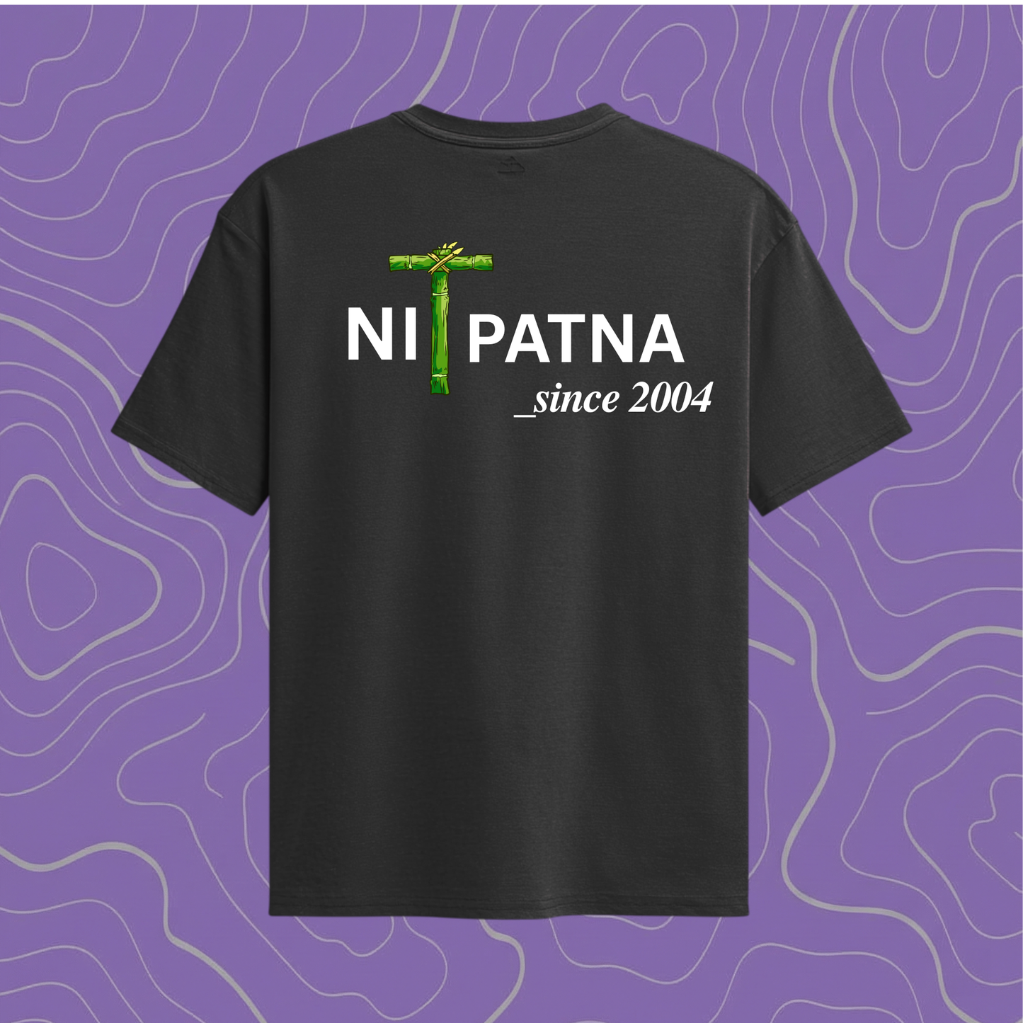 ⚫NIT PATNA Midnight Black Oversized Tee — 240GSM