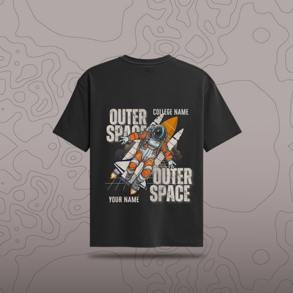 Space Graphic Custom Print Oversized Tee — 240GSM🚀💥