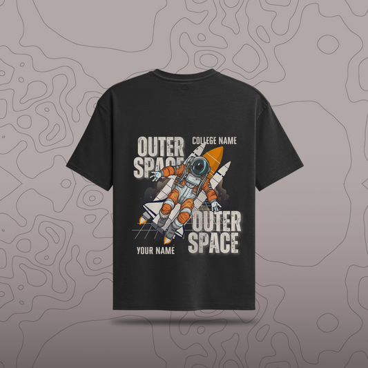 Space Graphic Custom Print Oversized Tee — 240GSM🚀💥